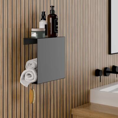 Saqu Aqua doucherek 22,5×9,5×22,5cm mat zwart