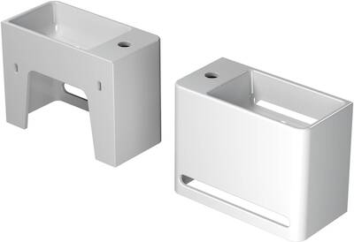 Saqu Atlas Fontein links 40x20x30 cm Glans Wit