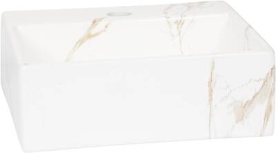 Saqu Basin fontein 33,5x29x11,5cm Carrara