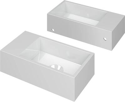 Saqu Carpo Fontein 36x18x9 cm Glans Wit