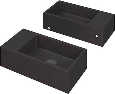 Saqu Carpo Fontein 36x18x9 cm Quartz Zwart