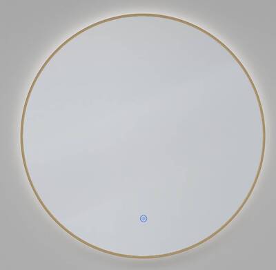 Saqu Cerchio ronde spiegel met LED verlichting Ø100cm geborsteld messing