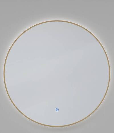 Saqu Cerchio ronde spiegel met LED verlichting Ø60cm geborsteld messing
