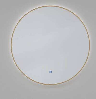 Saqu Cerchio ronde spiegel met LED verlichting Ø80cm geborsteld messing