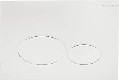 Saqu Flat Round bedieningspaneel mat wit voor Geberit Sigma reservoir 12cm (UP320)