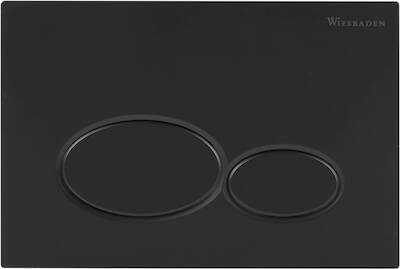 Saqu Flat Round bedieningspaneel mat zwart voor Geberit Sigma reservoir 12cm (UP320)