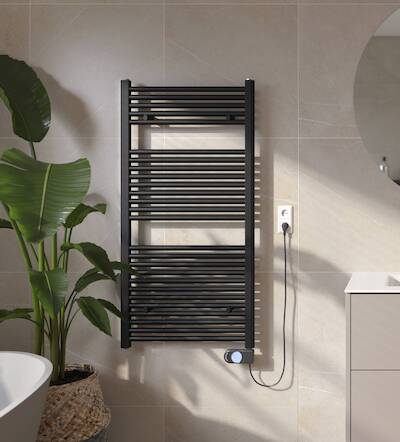 Saqu Fonti elektrische radiator 700W 60×118,5cm mat zwart
