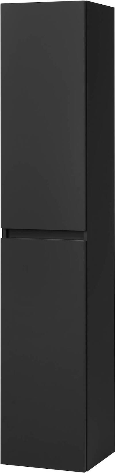 Saqu Gaia hoge kast links 35x34x180cm zijdeglans zwart