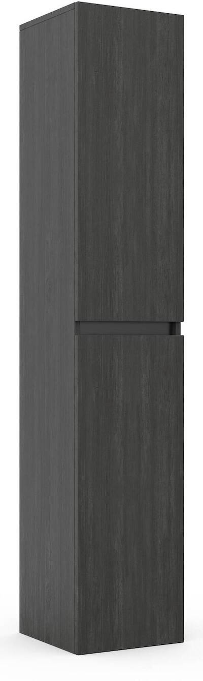 Saqu Gaia hoge kast rechts 35x34x180cm gebrand zwart