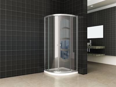 Saqu Jogay douchecabine kwartrond 80x80x190cm helder glas/aluminium