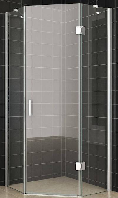 Saqu Jogay douchecabine vijfhoekig 90x90x200cm helder nanoglas/chroom