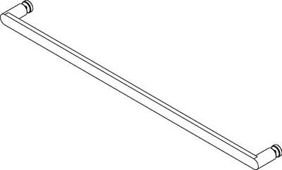 Saqu Modulo handdoekhouder 70cm rond chroom