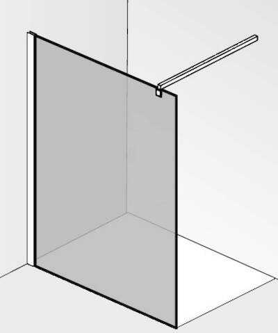 Saqu Modulo inloopdouche incl. antikalk 120x210cm semi-gesatineerd glas/chroom