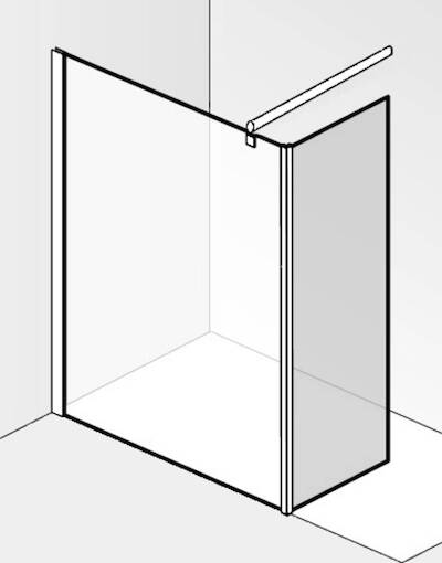 Saqu Modulo inloopdouche met zijwand incl. antikalk 120x30x210cm mat wit