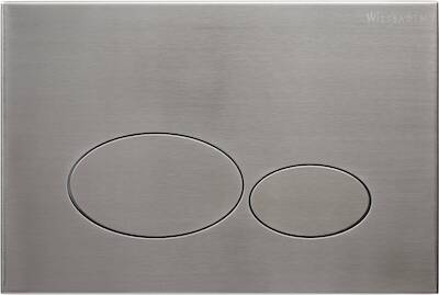 Saqu Oval bedieningspaneel geborsteld staal voor Geberit Sigma reservoir 12cm (UP320)