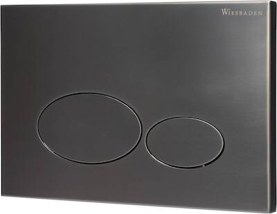 Saqu Oval bedieningspaneel gunmetal voor Geberit Sigma reservoir 12cm (UP320)