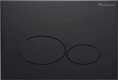 Saqu Oval bedieningspaneel mat zwart voor Geberit Sigma reservoir 12cm (UP320)