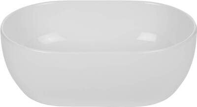 Saqu Pescara ovale waskom 45x31x16cm keramiek glanzend wit