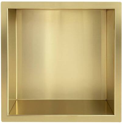 Saqu Shine inbouwnis 30x30x7cm geborsteld messing