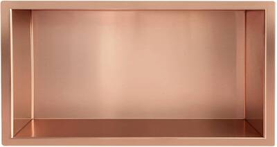 Saqu Shine inbouwnis 60x30x7 cm Geborsteld koper