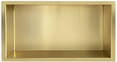 Saqu Shine inbouwnis 60x30x7 cm Geborsteld messing