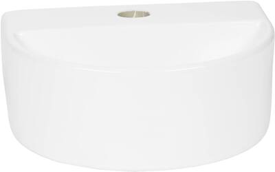 Saqu Side Fontein halfrond 1 kraangat 30x25x12 cm Wit