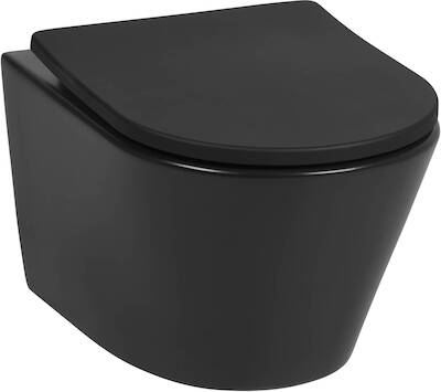 Saqu Sky 2.0 randloos hangtoilet 36x52x35cm mat zwart