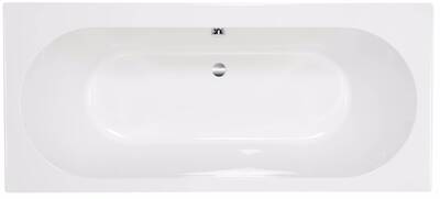 Saqu Space inbouwbad 2-persoons 180x80cm glans wit acryl