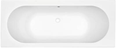 Saqu Space inbouwbad met 2 ligzijdes 170x70cm glans wit acryl