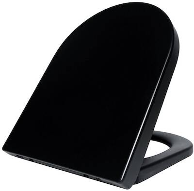 Saqu Touch toiletbril met softclose en quickrelease 35,9×46,4x5cm mat zwart