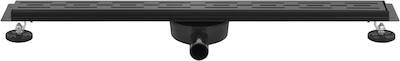 Saqu Twist Drain complete douchegoot inclusief rooster 70cm zwart