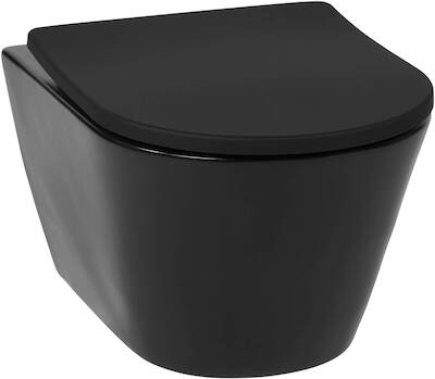 Saqu Wash hangtoilet met bidet functie en toiletbril mat zwart