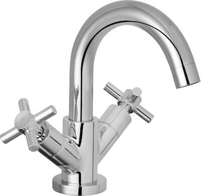 Saqu X-grip wastafelkraan 2-greeps chroom