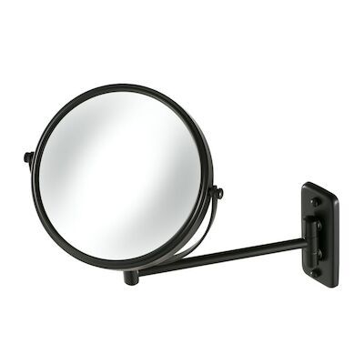 Scheer- en Make-up Spiegel Geesa Nemox Wand 3x Vergrotend Zwart