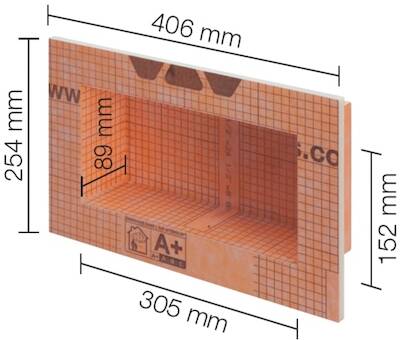 Schluter Kerdi-Board-N Inbouwnis 30,5×15,2cm betegelbaar