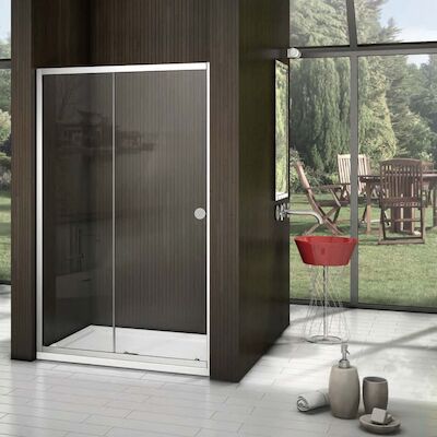Schuifdeur BWS Slide Douchedeur 110×200 cm Anti-Kalk Coating Chroom