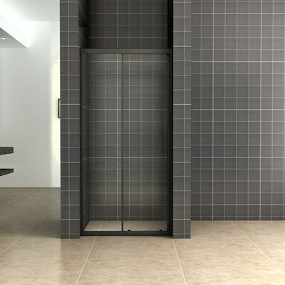 Schuifdeur BWS Vidrios Douchedeur 120×200 cm 8 mm NANO Mat Zwart
