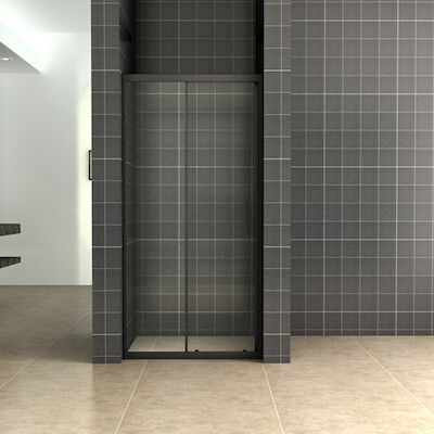 Schuifdeur BWS Vidrios Douchedeur 130×200 cm 8 mm NANO Mat Zwart