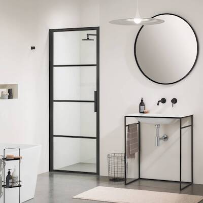 Sealskin SOHO draaideur rechts incl. antikalk 90x210cm zwart