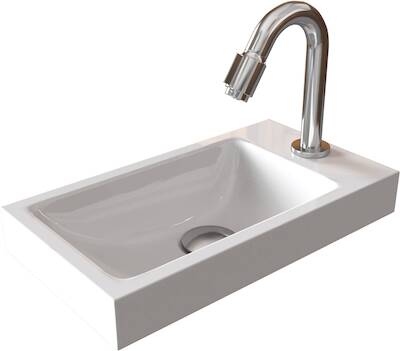Sjithouse Joy wastafel 40×22,5×5,5cm Wit glans
