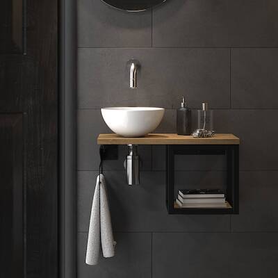 Sjithouse Moon fonteinmeubelset excl. kraan 50×26,9×22,5 sherwood/wit