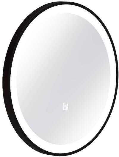 Sjithouse ronde spiegel met LED verlichting en anti-condens Ø40cm mat zwart