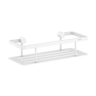 Smedbo Douchekorf Design Met Bodemplaat 25×10.3×6 cm Messing Mat Wit