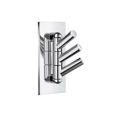 Smedbo Drievoudige Draaibaar Haak 3×4.5×9 cm Gepolijst Edelstaal Chroom