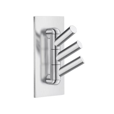 Smedbo Drievoudige Draaibaar Haak 4.5×9 cm Geborsteld Edelstaal