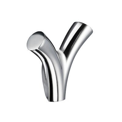 Smedbo Dubbele Handdoekhaak 8.2×3.5×7.6 cm Gepolijst Zink Chroom