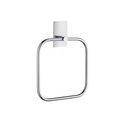 Smedbo Handdoekring 16.8×16.8 cm Vierkant Gepolijst Edelstaal Zilver
