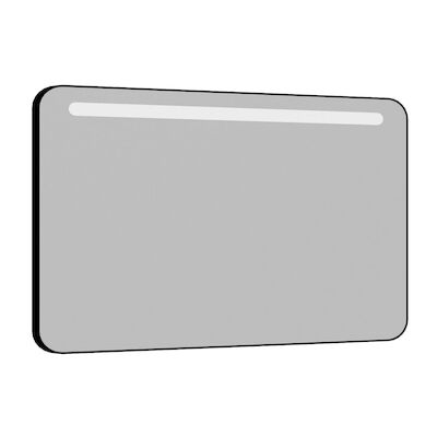 Spiegel Allibert Retro Met LED 120 cm Mat Zwart
