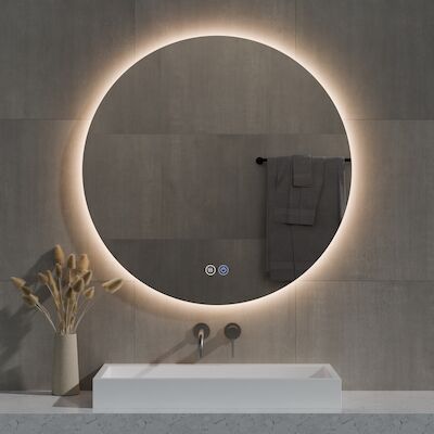 Spiegel Best Design Aldora Rond 120 cm Incl. Verwarming, 3 Kleuren Dimbare LED Verlichting
