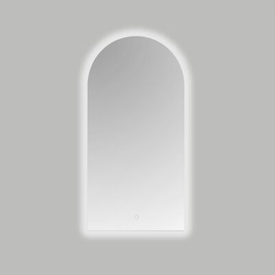 Spiegel Best Design Toog LED Verlichting 50×100 cm Met Touchknop En Afgeronde Bovenkant